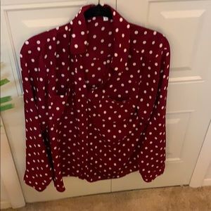Express Polka Dot Button Up